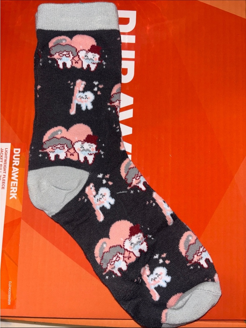 Black & Pink Novelty Crew Socks